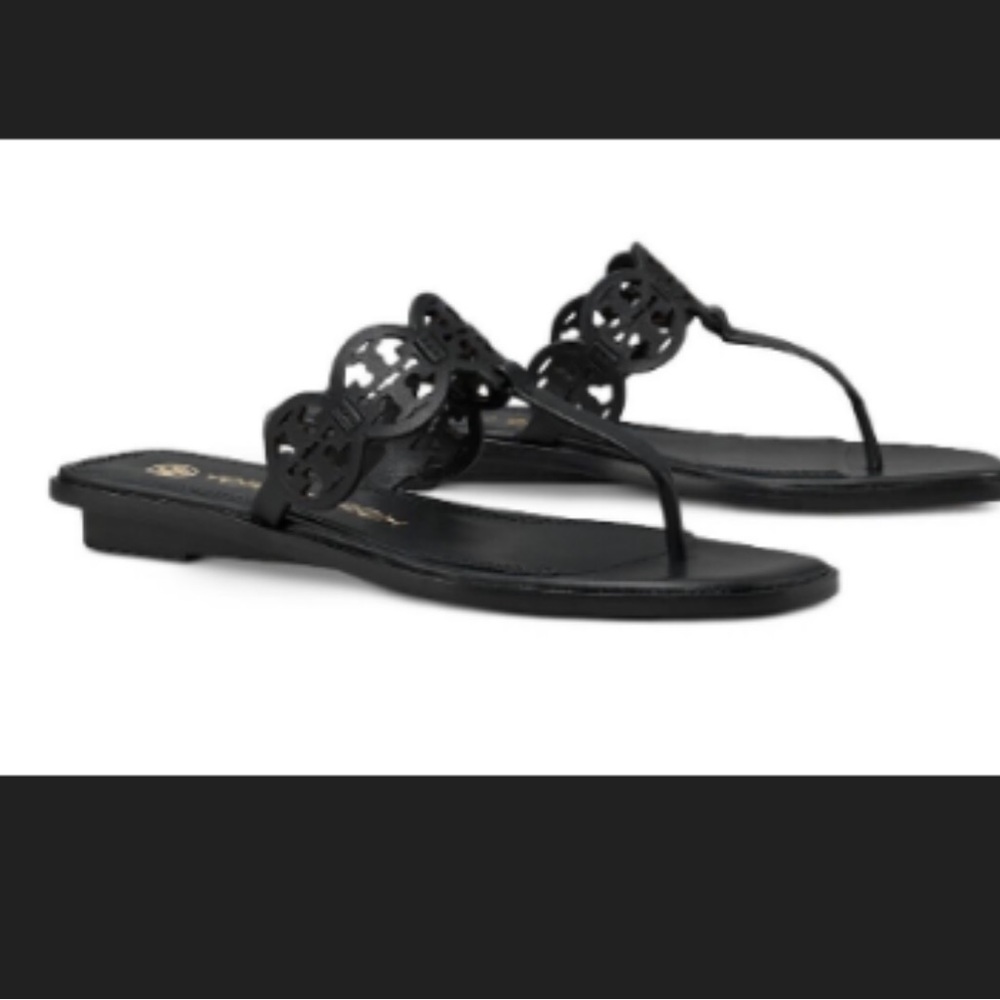 Tory Burch Tiny Miller Black Sandals.  Size 7.5